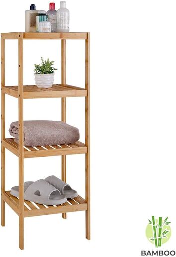 Millery bambus polica sa 4 nivoa 115 cm – višenamjenska polica