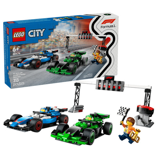 LEGO® City F1® Grid s trkaćim autima VCARB i Sauber 60474