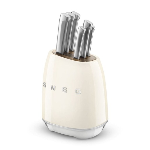 Smeg set noževa u bloku KBSF02CR, bež