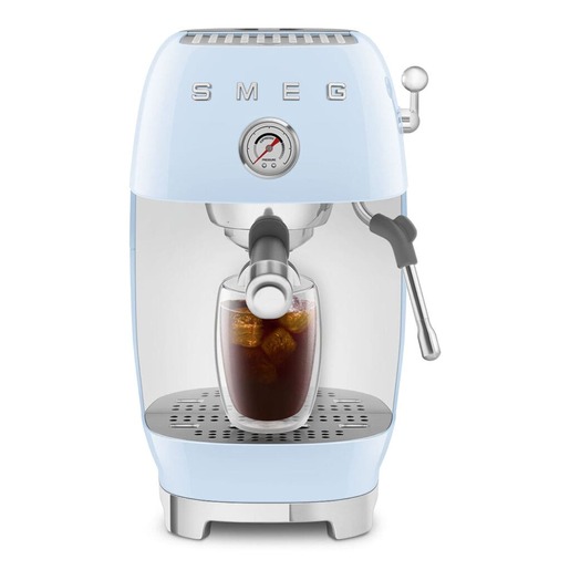 Smeg aparat za espresso kafu ECF03PBEU, ručni, pastelno plavi
