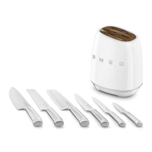 Smeg set noževa u bloku KBSF02WH, bijeli