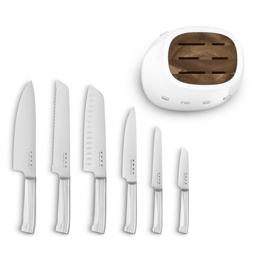 Smeg set noževa u bloku KBSF02WH, bijeli
