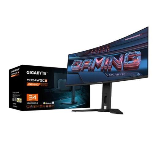 Gigabyte Gaming Monitor 34", 34" WQHD OLED, 240Hz, 0.03ms, HDR True Black 400, Anti-Glare, 2x HDMI 2.1, DP, USB-C, USB Hub, VESA