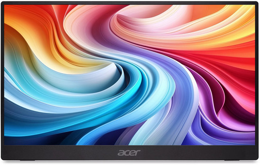 Acer Portable Monitor, 15.6" FHD IPS, 4ms GTG, 250 nita, Adaptive Sync, HDMI, 2x USB-C