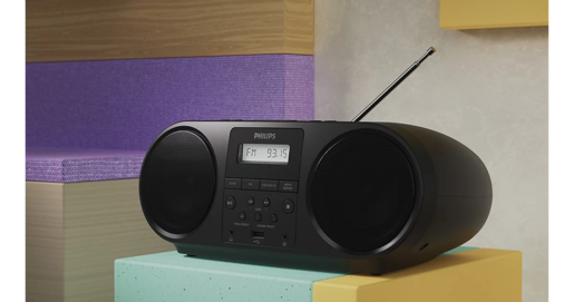 Philips radio CD TAZ5000/10, FM radio, Bluetooth, USB, 3.5mm, crni