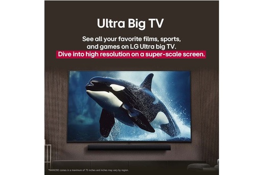 LG NanoCell televizor 75NANO80A3B, 4K Nano Cell , webOS Smart TV, Magic remote, Crni