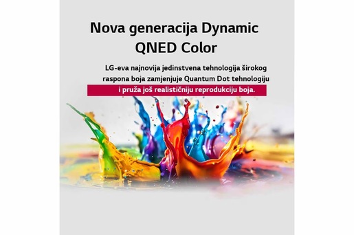 LG QNED televizor 65QNED70A6A, 4K Ultra HD, Smart TV, WebOS 25, α7 AI Processor 4K Gen8, 60Hz, ThinQ AI, Magični daljinski, Crni
