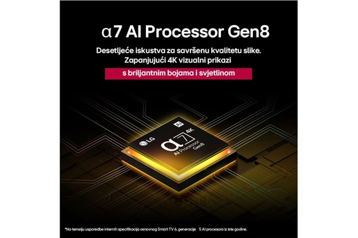 LG QNED televizor 65QNED70A6A, 4K Ultra HD, Smart TV, WebOS 25, α7 AI Processor 4K Gen8, 60Hz, ThinQ AI, Magični daljinski, Crni