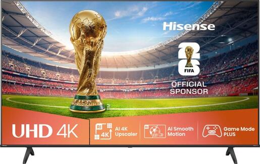 Hisense LED televizor 43A6Q, 4K Ultra HD, Smart TV, VIDAA Smart OS, AI Smooth Motion, Game Mode PLUS, Dolby Vision, HDR10+, Crni