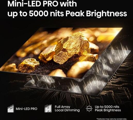 Hisense Mini LED televizor 65U8Q, 4K Ultra HD, Smart TV, VIDAA U9 , Hi-View AI Engine PRO,4.1.2 Surround, 165Hz Game Mode Pro, Crni