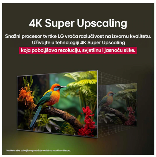 LG TV LED 43NANO81A3A, 4K UHD, Smart TV, WebOS 25, α7 AI Processor 4K Gen8, 60Hz, HDR10, Crni