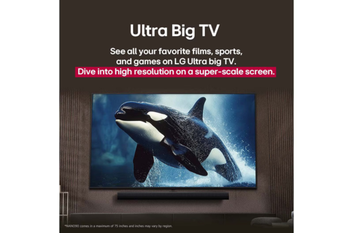 LG TV LED 43NANO81A3A, 4K UHD, Smart TV, WebOS 25, α7 AI Processor 4K Gen8, 60Hz, HDR10, Crni