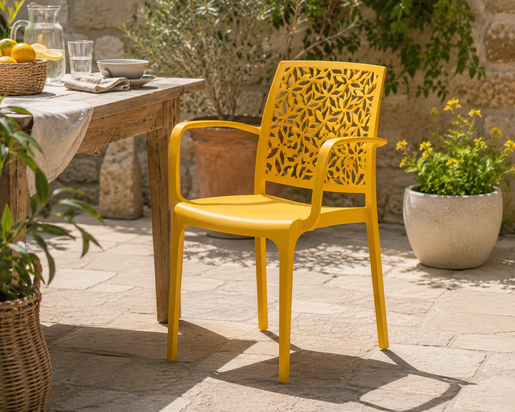 BICA vrtna stolica Ninfa Armchair – senape žuta