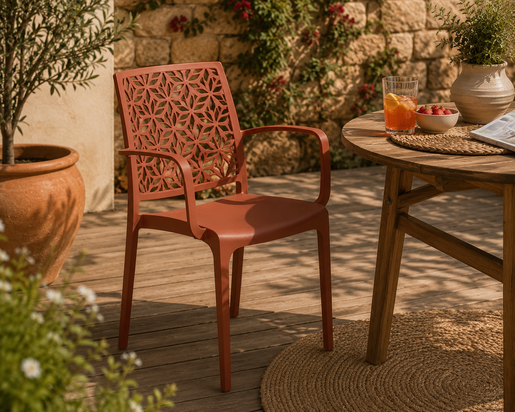 BICA vrtna stolica Ninfa Armchair – cigla crvena