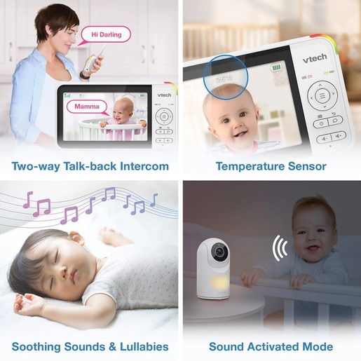 VTech VM5367 5" Video Baby Monitor sa daljinskim upravljanjem kamerom i noćnim vidom