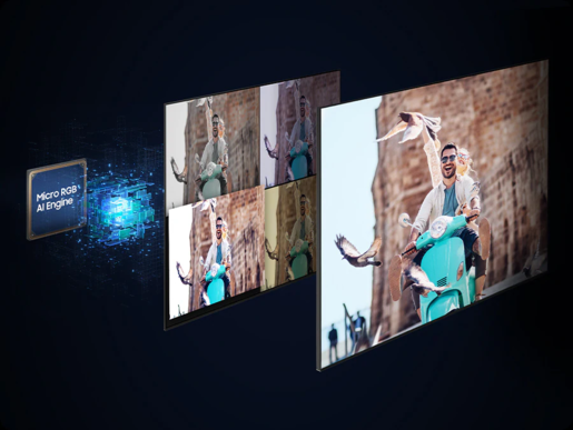 SAMSUNG Micro RGB televizor MRE85R85HAUXXH, 4K Ultra HD, Smart TV, Tizen™, NQ4 AI procesor, Motion Xcelerator 144Hz, Dolby Atmos®, Crni