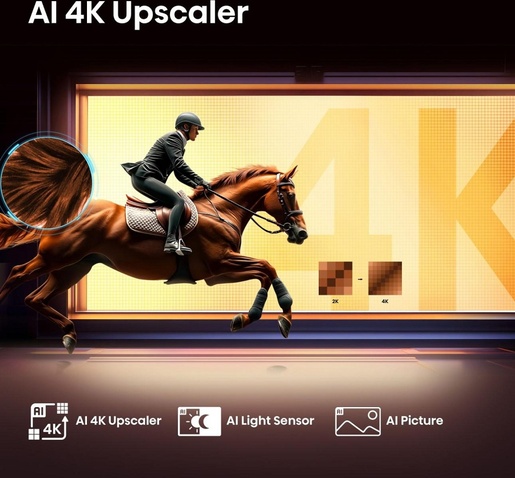 Hisense QLED televizor 58E7Q, 4K Ultra HD, VIDAA U9 Smart TV, Dolby Atmos, DTS Virtual X, Crni