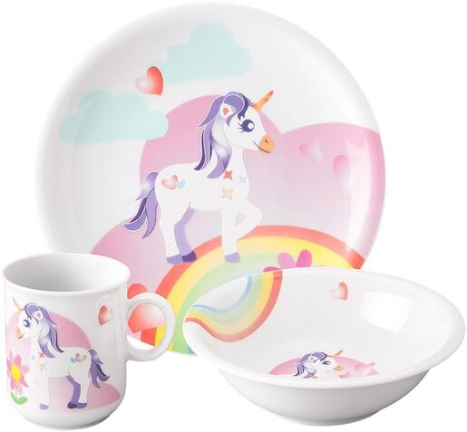 Seltmann Weiden dječji set za jelo Unicorn 3/1 porculan