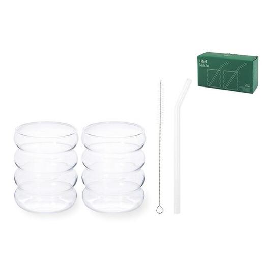 PENGO set čaša i slamki Matcha 4/1 350 ml