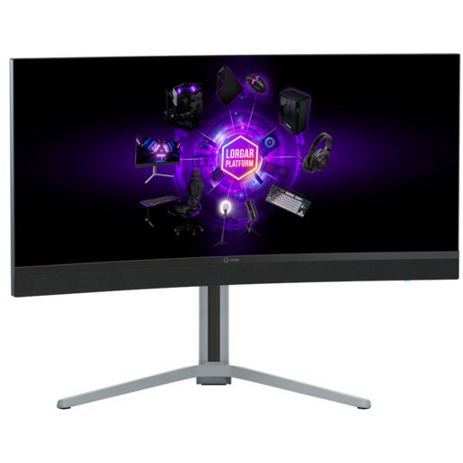 LORGAR Gaming monitor PRO 34MP1 Curved, 34" UWQHD MiniLED VA, 180Hz, 1ms, 1000 cd/m2, AMD FreeSync Technology/G-Sync, Tilt, HAS, Swivel