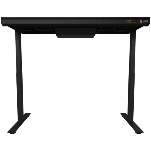LORGAR LRG-DP80G Gaming stol, Dual-motor sit/stand adjustable-height, wireless charger, RGB lighting, solid tempered glass tabletop, black