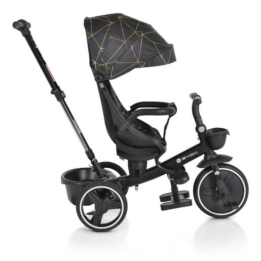 BYOX dječiji tricikl Fusion Grey sa roditeljskom ručkom