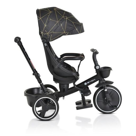 BYOX dječiji tricikl Fusion Grey sa roditeljskom ručkom