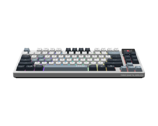 MSI Forge GK600 TKL Bežična Gaming Tastatura Wireless Sky US, mehanička, hot-swap, PBT, LCD zaslon