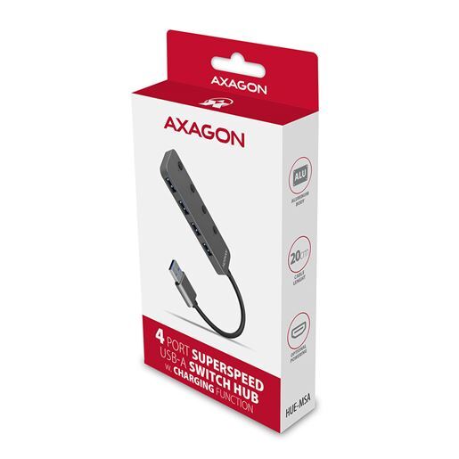 AXAGON USB Hub HUE-MSA 4x USB 3.2 Gen 1 5Gbps 0,2m