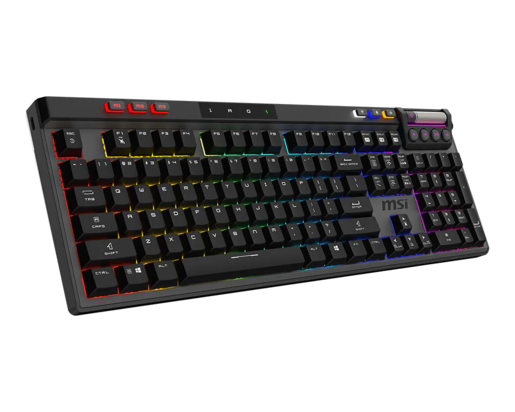 MSI Strike Pro Gaming Tastatura Wireless Silent US Bežična, mehanička, hot-swap, PBT tipke, tri načina povezivanja