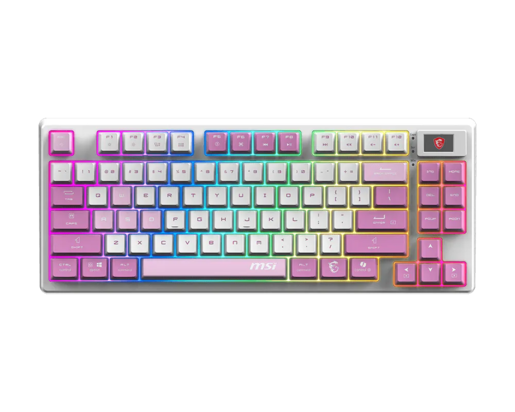 MSI Forge Bežična Mehanička Gaming Tastatura GK600 TKL Wireless Violet US, PBT, LCD zaslon