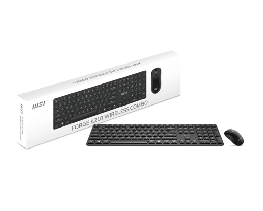 MSI Forge Bežični Desktop Set K210 Wireless Combo US, tastatura i miš, 2.4 GHz Wireless, 1600 DPI