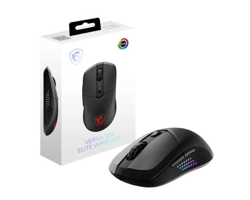 MSI Versa 300 Elite Bežični Gaming Miš, Wireless, 8000 DPI, Bluetooth, 2.4 GHz Wireless, 60 g