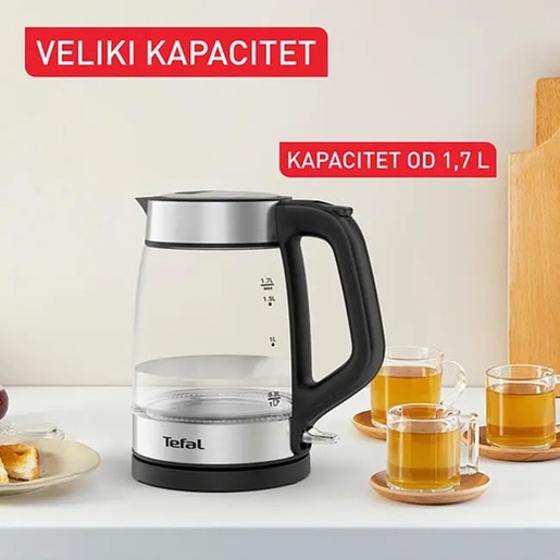 TEFAL kuhalo za vodu KI605830 Glass Kettle 1,7 L