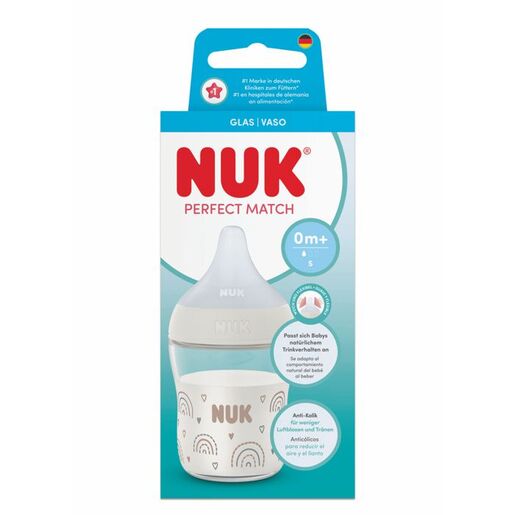 NUK Perfect Match staklena bočica 120 ml 0m+, duga