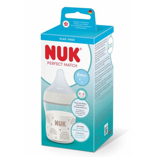 NUK Perfect Match staklena bočica 120 ml 0m+, duga