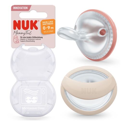 NUK Mommy Feel duda 0-9 mj, 2 kom, breskva