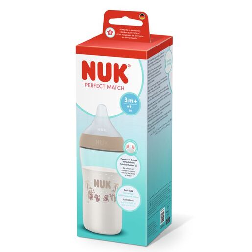 NUK Perfect Match bočica 260 ml 3m+, bež