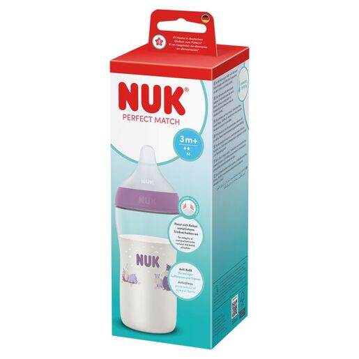 NUK Perfect Match bočica 260 ml 3m+, lila