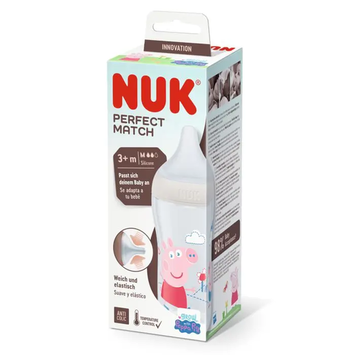 NUK Perfect Match bočica 260 ml 3m+, Peppa Pig