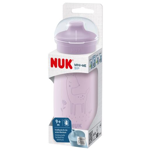 NUK Mini-Me Sip boca od nehrđajućeg čelika 300 ml 9m+, lila