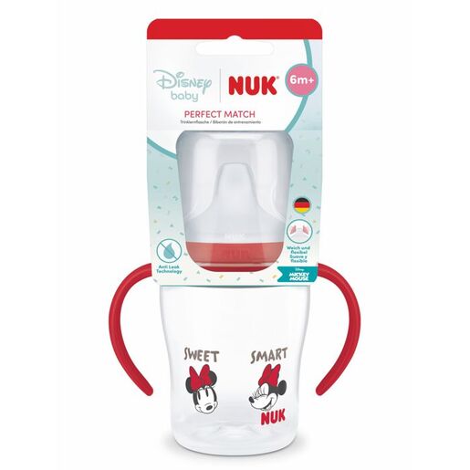 NUK Perfect Match bočica za samostalno pijenje Minnie Mouse 150 ml 6m+