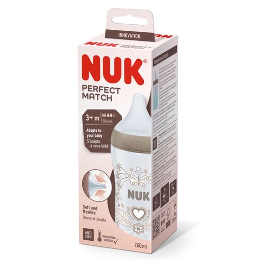 NUK Perfect Match bočica 260 ml 3m+, srce