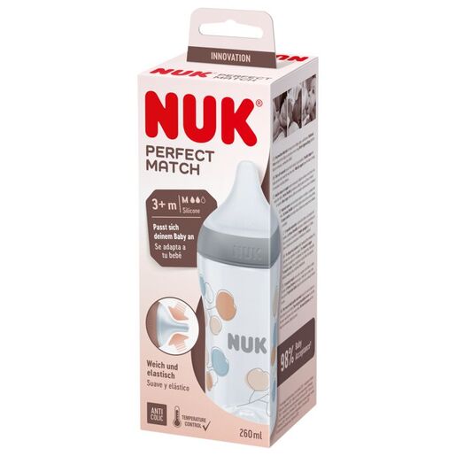 NUK Perfect Match bočica 260 ml 3m+, pamuk