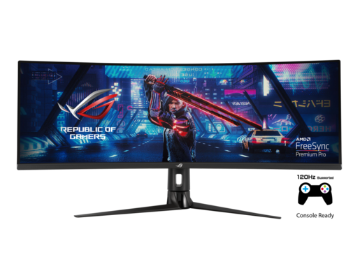 ASUS ROG Strix XG49VQ gaming monitor, 49", 3840x1080, VA, Curved, FreeSync Premium Pro, DisplayHDR 400, HDMI, DP, 144Hz, 4ms