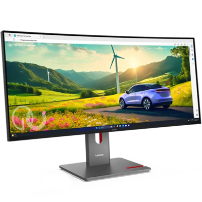Lenovo ThinkVision P34WD-40 Monitor, 34", WQHD, IPS Black, USB-C 140W, KVM, HDMI, DP, RJ45, 120Hz, 4ms
