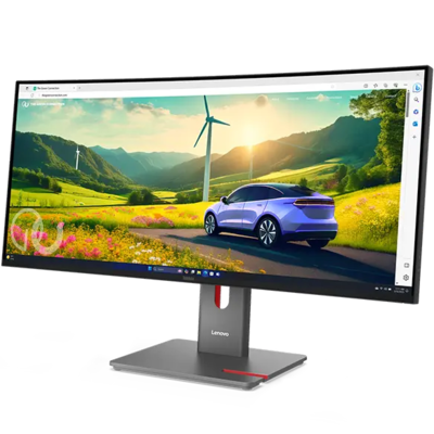 Lenovo ThinkVision P34WD-40 Monitor, 34", WQHD, IPS Black, USB-C 140W, KVM, HDMI, DP, RJ45, 120Hz, 4ms