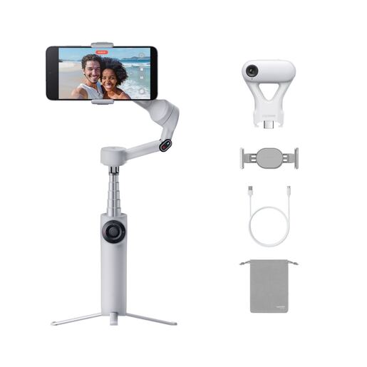 Insta360 Flow 2 AI Tracker Stone Gray + Insta360 Mic Air (1 TX + 1 RX)