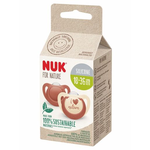 NUK For Nature duda 18-36m, 2 kom, crvena