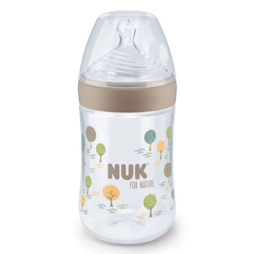NUK For Nature PP bočica sa indikatorom temperature 260 ml 0m+, bež
